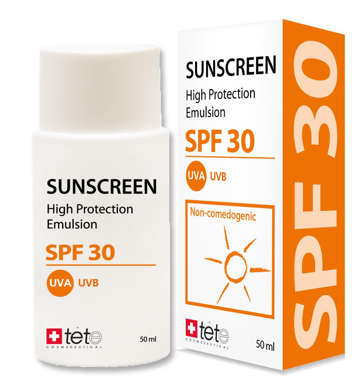 Сонцезахисний флюїд SUNSCREEN SPF30 TETe Cosmeceutical, 50 мл