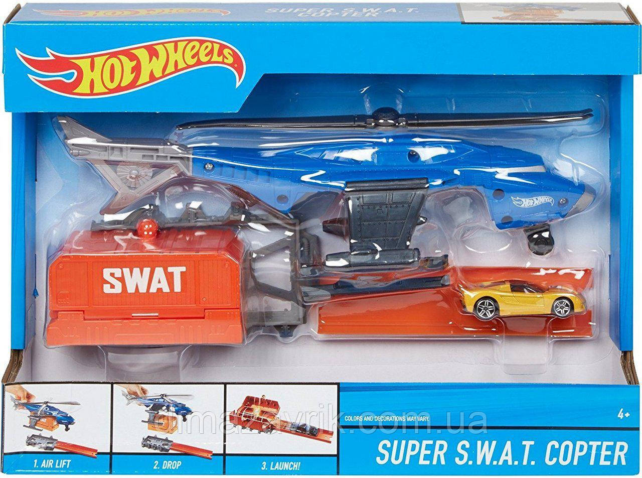 Ігровий набір "Вертоліт SWAT спецназ" Hot Wheels (FDW70), фото 1