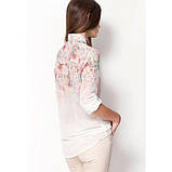 Сорочка жіноча шифонова квіти, фото 2
