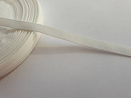 Тесьма лента репсовая Стрічка репсова 6мм ( 22 метри в рулоні) кремова (молочна)