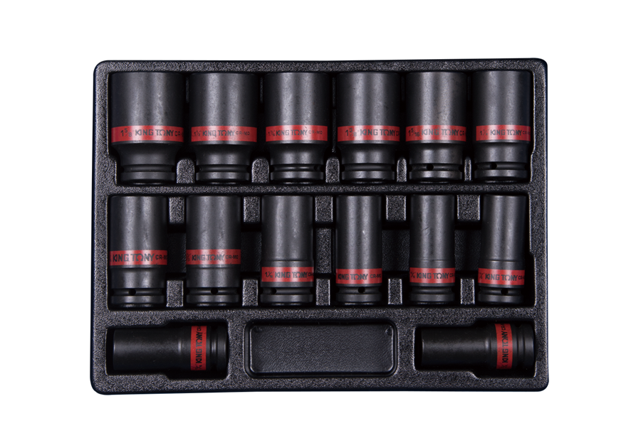 Набір головок 3/4" ударних 14ед (3/4 -1-5/8) дюймових KING TONY 9-6414SP (Тайвань), фото 1