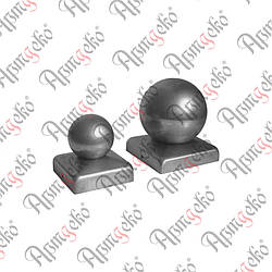 Декоративна кришка металева, Ковпак на стовп 60х60 куля 80 Арт. 62.006.08