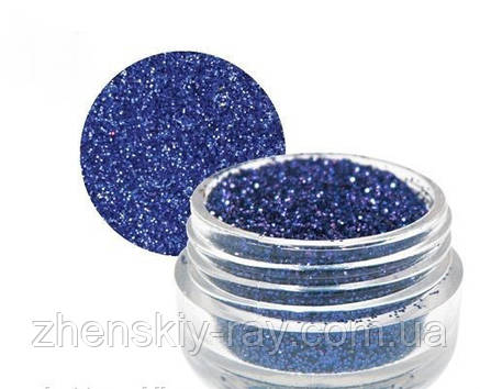 ГЛІТТЕР (ПІСКА) ДЛЯ ДЕКОРА НОГТЕЙ (СИНІЙ) , фото 2