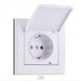 Розетка з/з з кришкою RAIN, фото 1