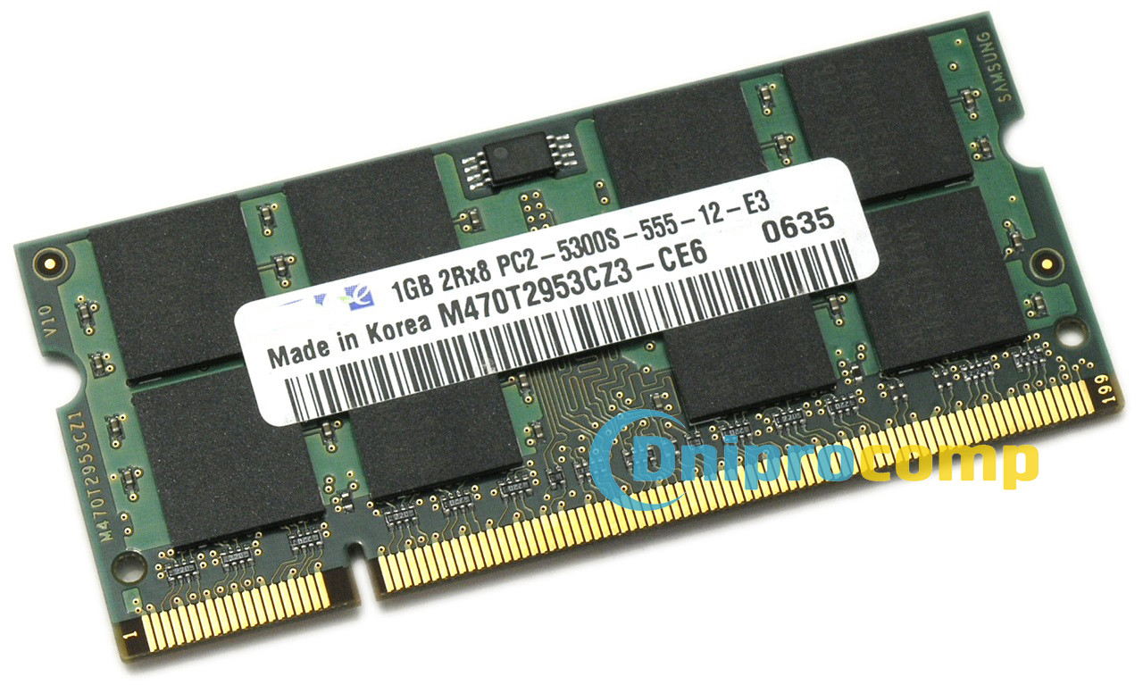 Модуль памяти SO-DIMM DDR2 1GB 667MHz в ассорт. - фото 1 - id-p703775867