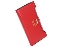 Женский кошелек LANGJINJUE Fashion кожаный клатч на кнопке Красный (SUN0562)