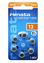 Батарейки для слухових апаратів Renata Maratone ZA 13