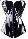 Корсет лаковий, на груди чорний, фото 2