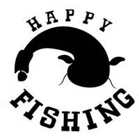 Виниловая наклейка - happy fishing