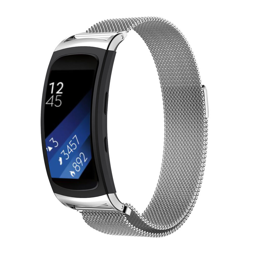 Міланський сітчастий ремінець Primo для фітнес-браслета Samsung Gear Fit 2 / Fit 2 Pro (SM-R360 / R365) - Silver L
