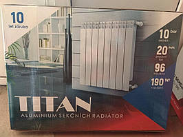 Радіатор (16 атм) Чохія алюміній 500/96 Титан "TITAN" Сушарка для білизни — у подарунок