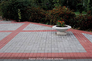 Цегла стандартна (колір на сірому цементі) 8см.