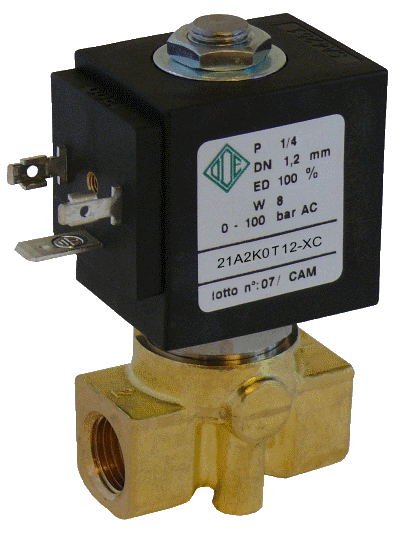 Електромагнітний клапан високого тиску до 100 bar, 21A2K0T12-XC (ODE, Italy), G1/4