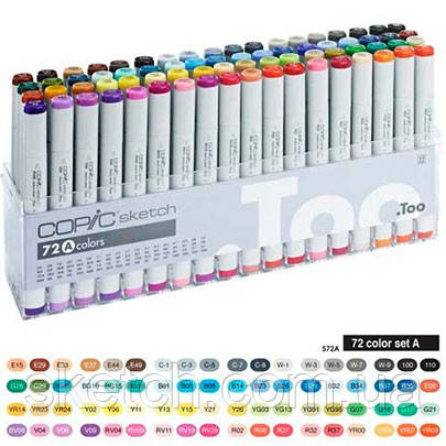 Набір маркерів Copic Sketch Set А — 72 шт./пач., фото 1