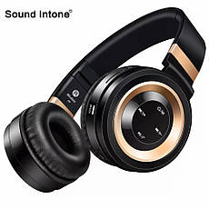 Навушники бездротові Sound Intone P6 Black-Gold, фото 2