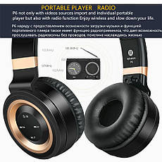 Навушники бездротові Sound Intone P6 Black-Gold, фото 3