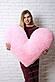 М'яка іграшка Плюшеве серце 30 см Подарунок для закоханих Подушка серце М'яке плюшеве сердечко Рожевий, фото 3