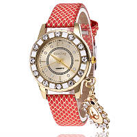 Женские наручные часы KimSeng с лебединой подвеской Красный