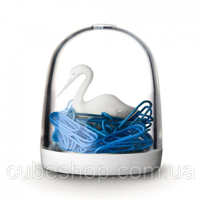 Диспенсер для скріпок Swan in The Pond Qualy