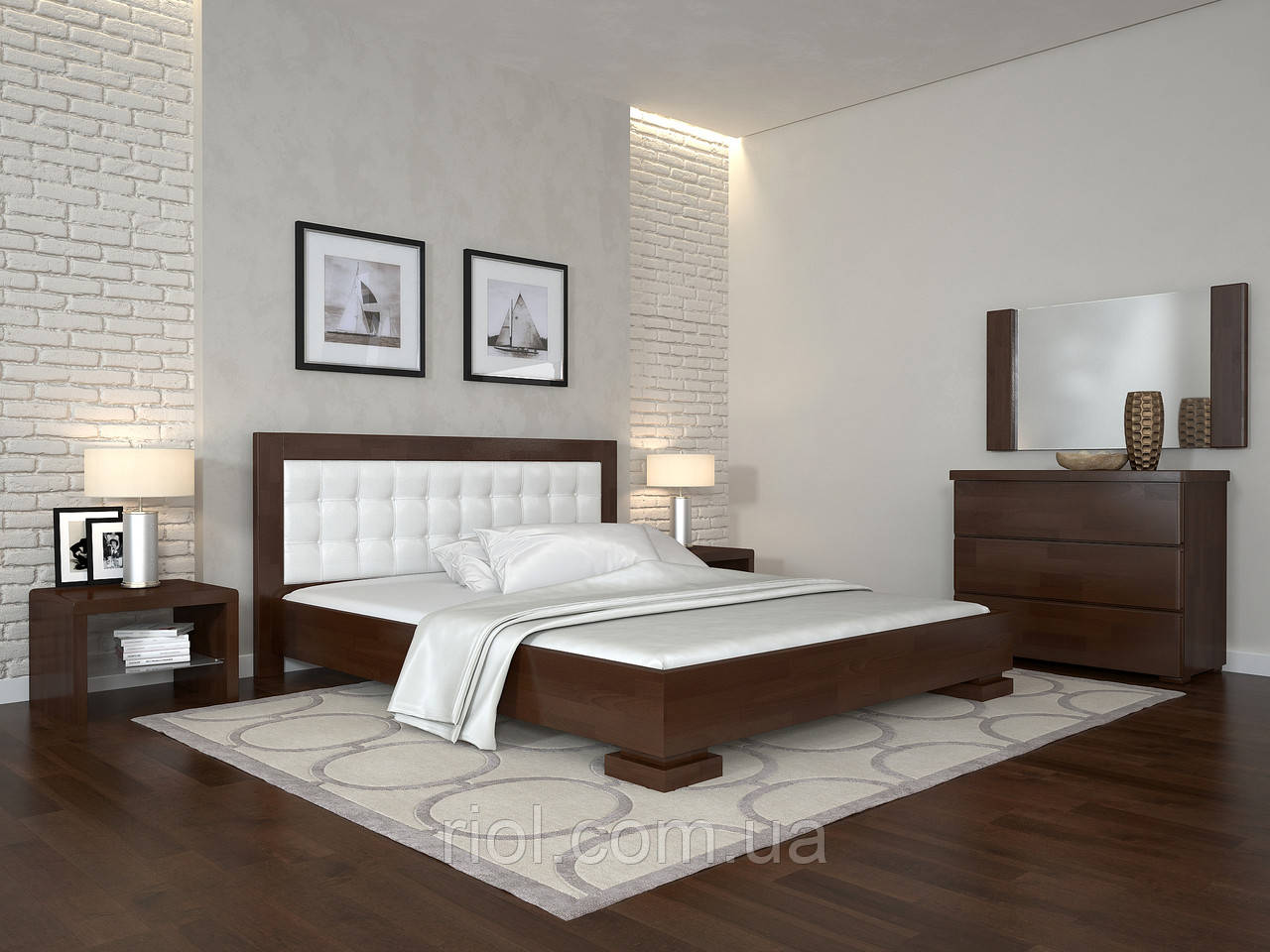 Кровать деревянная Монако двуспальная - фото 6 - id-p705219816