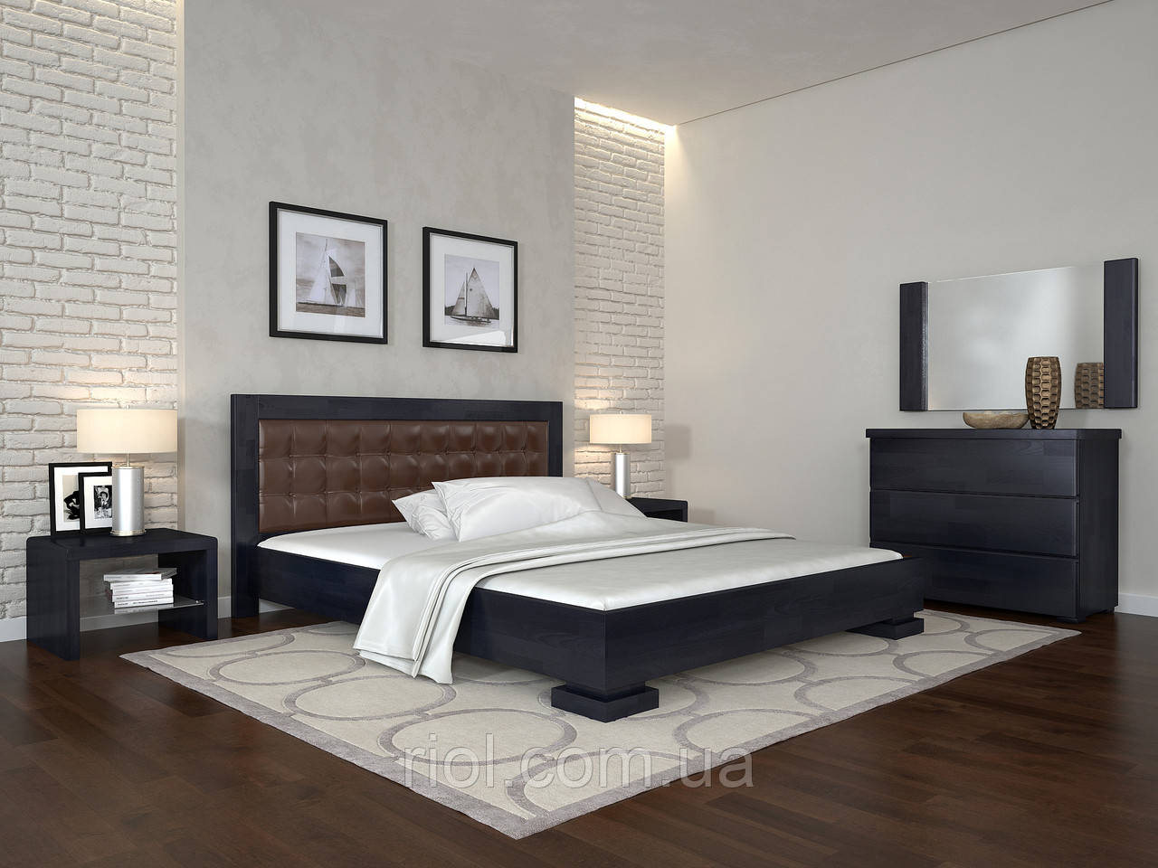 Кровать деревянная Монако двуспальная - фото 5 - id-p705219816
