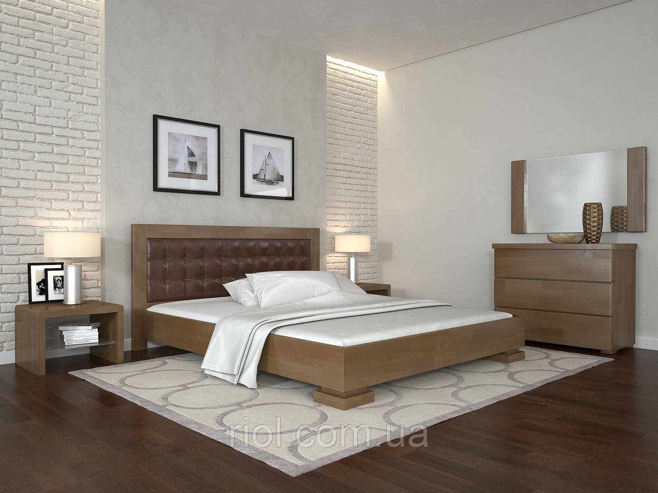 Кровать деревянная Монако двуспальная - фото 7 - id-p705219816