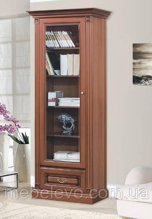 Набукко Вітрина 1В1Ш полиці ДСП 2120х820х490мм патина Скай, фото 1