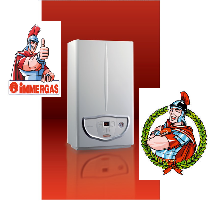Котел газовий двоконтурний (настінний) Immergas Eolo Mini 24 (турбований)