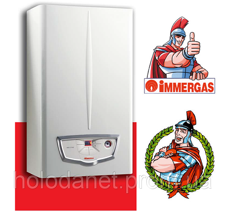 Котел газовий двоконтурний (настінний) Immergas Mini 24 (димохідний), фото 1