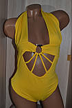 Купальник жіночий, суцільний, жовтого кольору. ТМ  KattyKo., фото 5