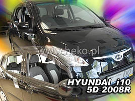 Дефлектори вікон (вітровики) HYUNDAI i10 5d 2007-2013 (HEKO)