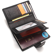 Чоловічий шкіряний гаманець (коричневий), фото 2