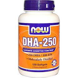 Концентрат риб'ячого жиру NOW Foods DHA — 250 mg 120 softgels