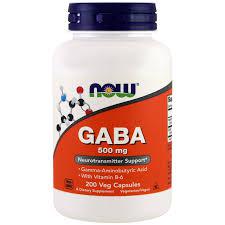 Активний стимулятор гормону росту NOW Foods GABA 500mg 200 caps