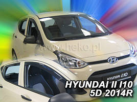 Дефлектори вікон (вітровики) HYUNDAI i10 5d 2013r (HEKO)