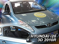 Дефлекторы окон (ветровики) HYUNDAI i20 - 3D 2010R 5D 4шт (Heko)