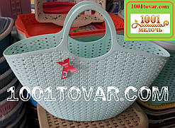 Пластикова сумка-авоська для пікніка, бірюзова