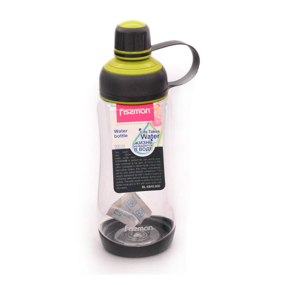 Бутылка для воды 6х22см/600мл из пластика Fissman, фото 1