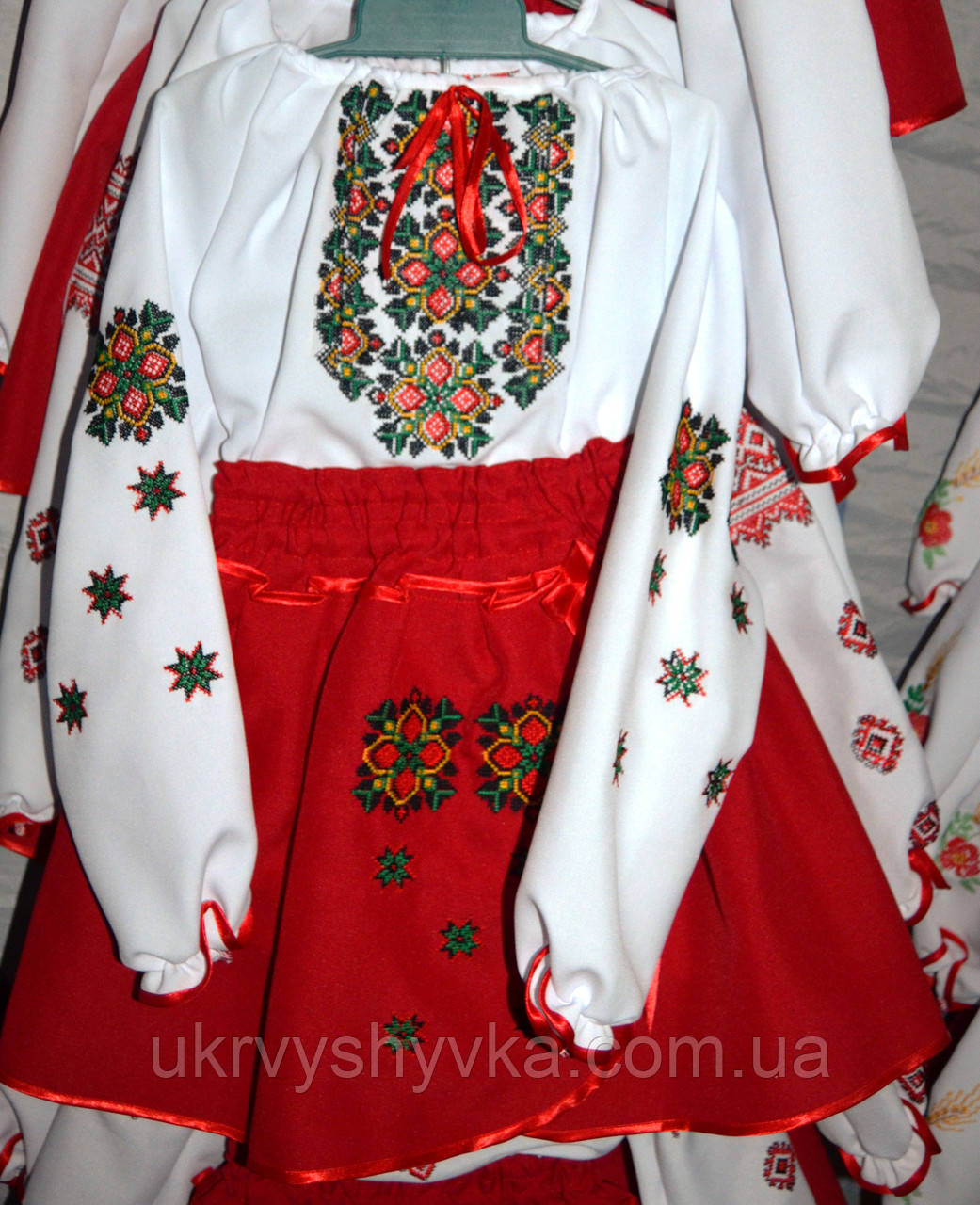 Вишитий костюм "Колорит" червоний