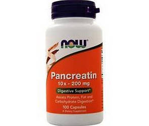 Ферменты NOW Foods Pancreatin 10Х 200mg 100 caps