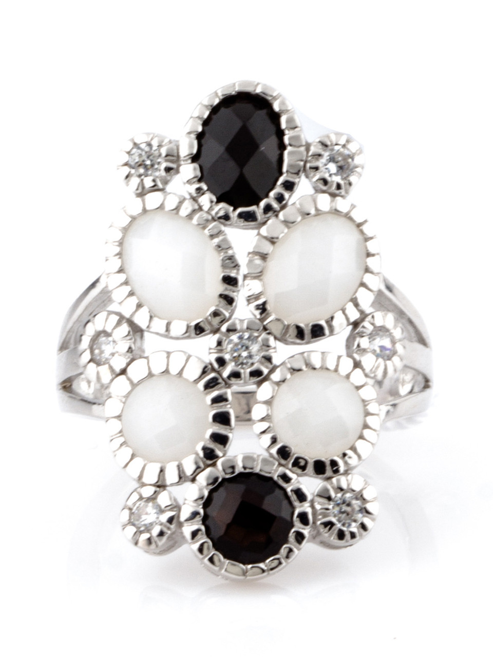 Каблучка срібна з оніксом R-280, фото 1