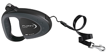 Ferplast Поводок-рулетка для собак зі шнуром FLIPPY TECH CORD S BLACK
