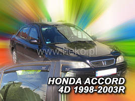 Дефлектори вікон (вітровики) Honda Accord 1997-2002 4D 4шт (Heko) sedan