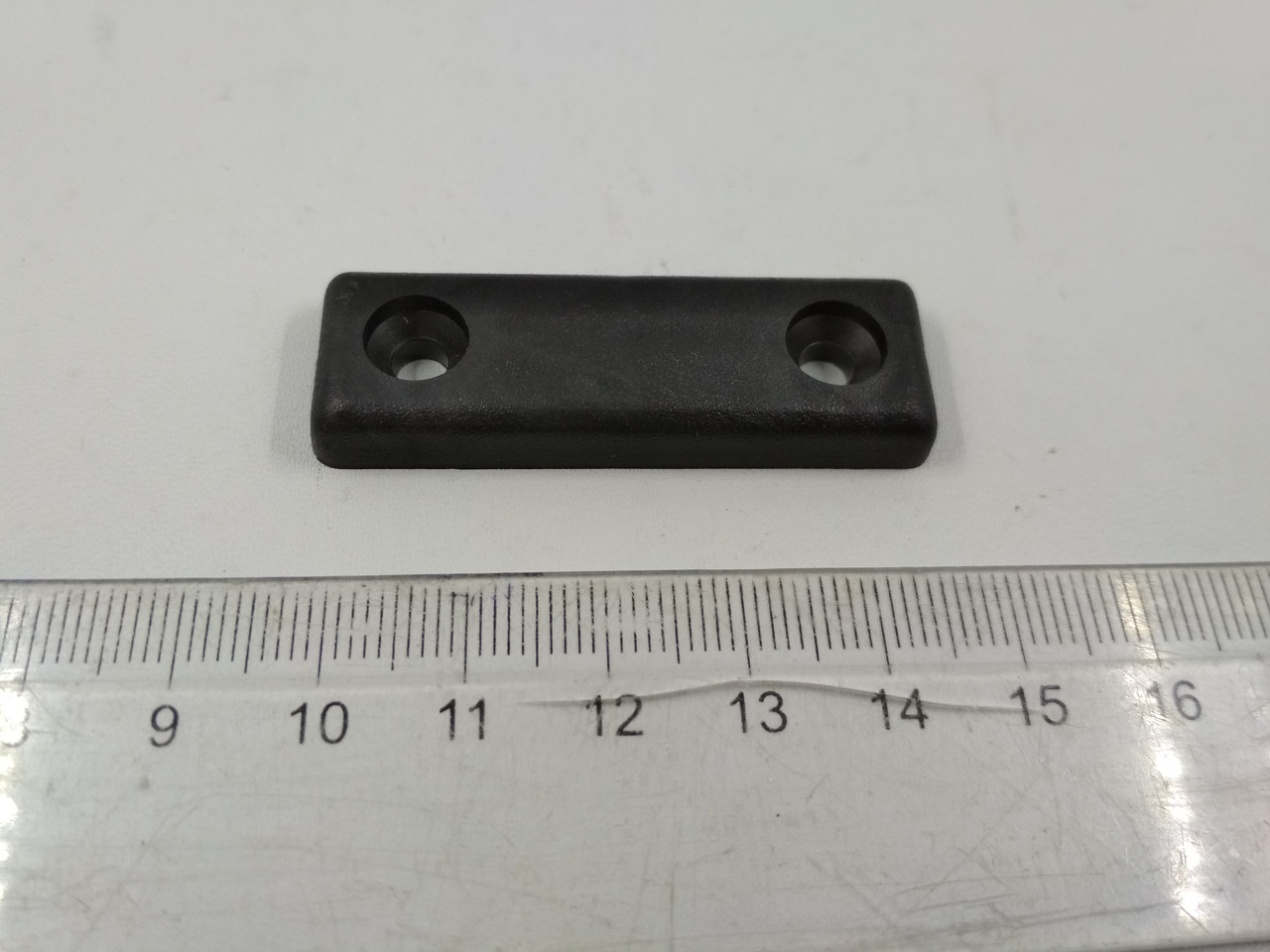 Ніжка подвійна під саморіз чорна, фото 1