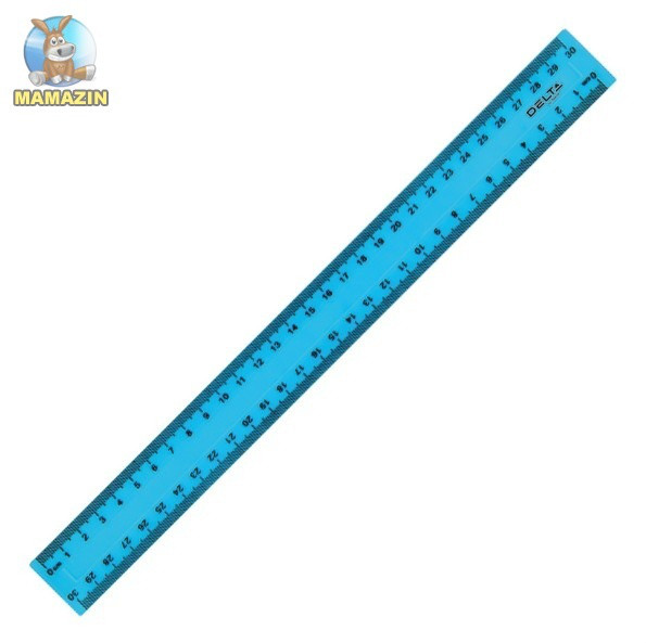 Лінійка пластикова 30см блакитна 102444 G-Rich, фото 1