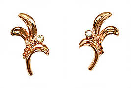  Сережки бульт з англійською застібкою. Висота сережки 2.5 см ширина 15 мм. 