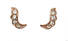  Сережки бульт з англійською застібкою. Висота сережки 1.8 см ширина 9 мм. 