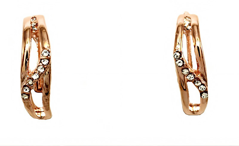  Сережки бульт з англійською застібкою. Висота сережки 1.9 см ширина 5 мм. 