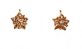  Сережки бульт з англійською застібкою. Висота сережки 1.5 см ширина 11 мм. 