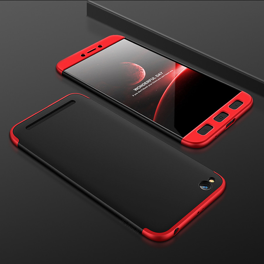 Чохол GKK 360 для Xiaomi Redmi 5A Бампер Чорно-червоний